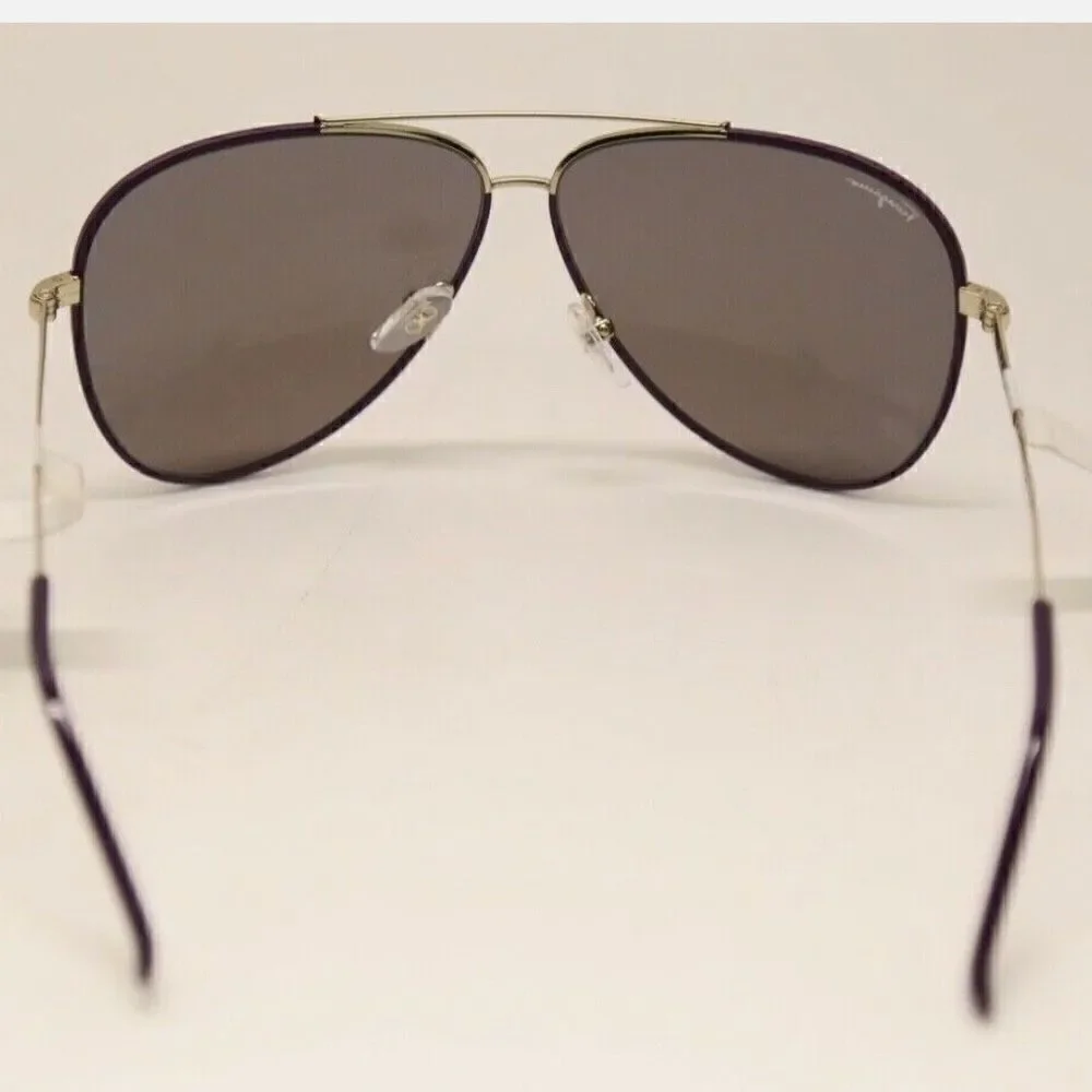 Salvatore Ferragamo Aviator Sunglasses Sf131s 736 Light Gold/purple 60mm…